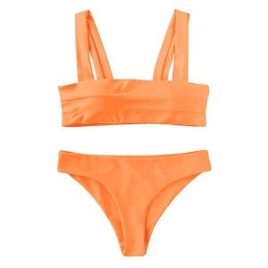 Lana Swim Wear Bikini Set: GIA Orange size small